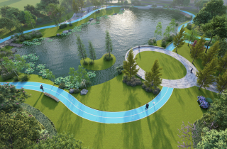 制造事業(yè)部湖南基地生活區(qū)景觀工程圓滿竣工